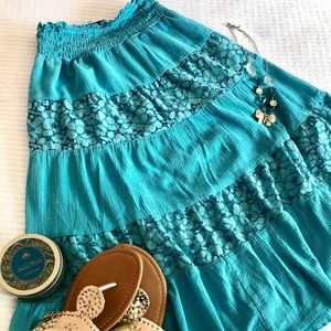 Mymichelle Blue Lace Skirt